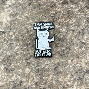 Cat Lover Funny Goth Gothic brooch lapel pin‎ backpack pin